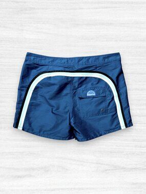 Sundek Men’s Board Shorts Navy Blue Retro Surf Lined Swim Trunks Size 34